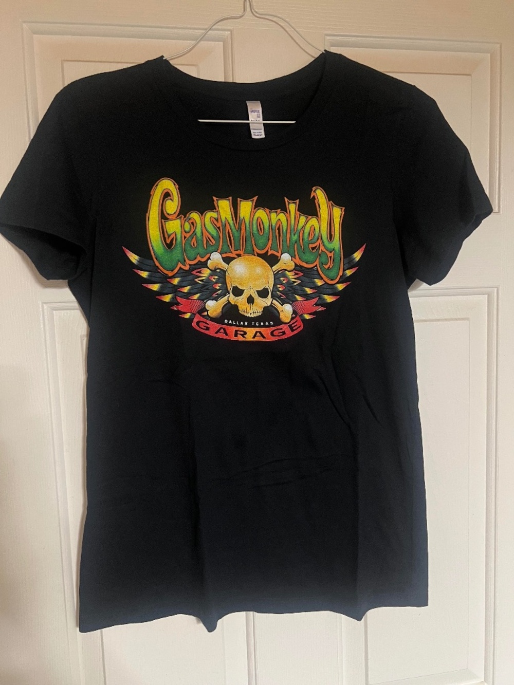 Women's "Gas Monkey Garage Dallas, Tx" Graphic Tee- Athletic Fit, XL